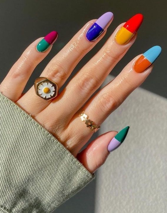 multicolor nails