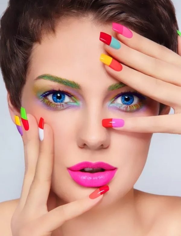 multicolor nails